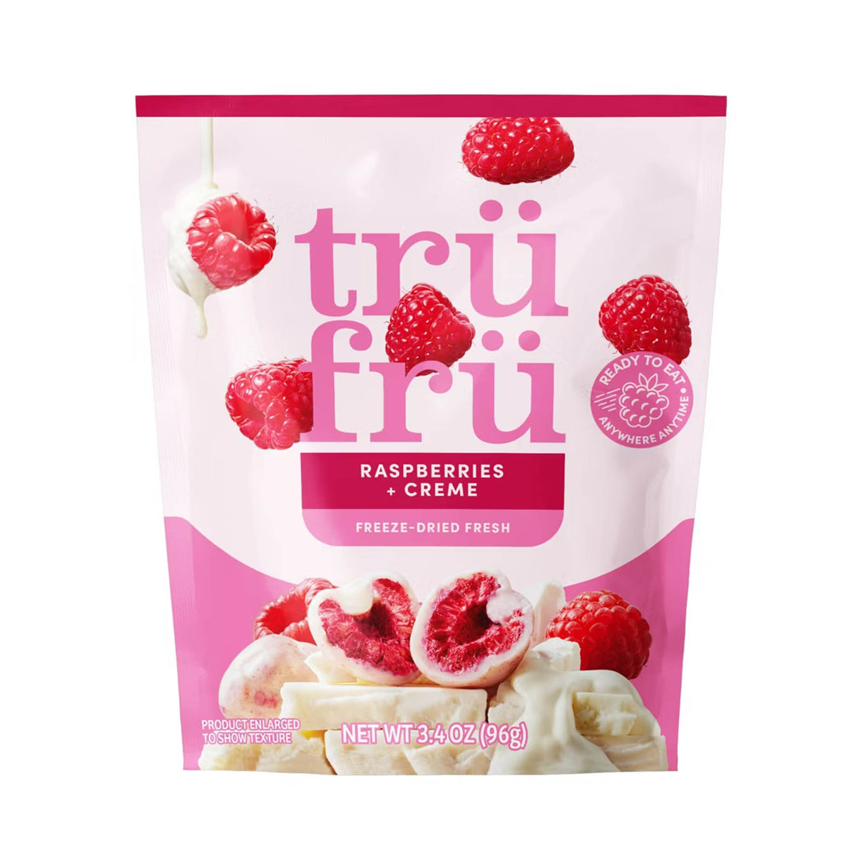 freeze-dried raspberries with sweet crème coating