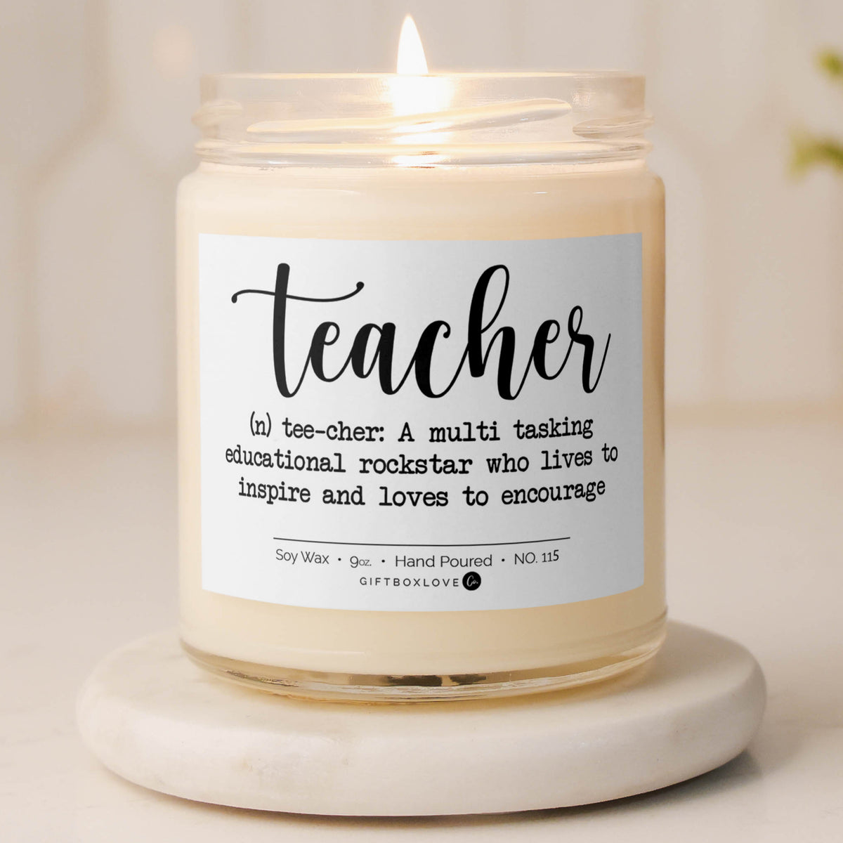 teacher definition 9 oz soy candle for teacher appreciation gifts