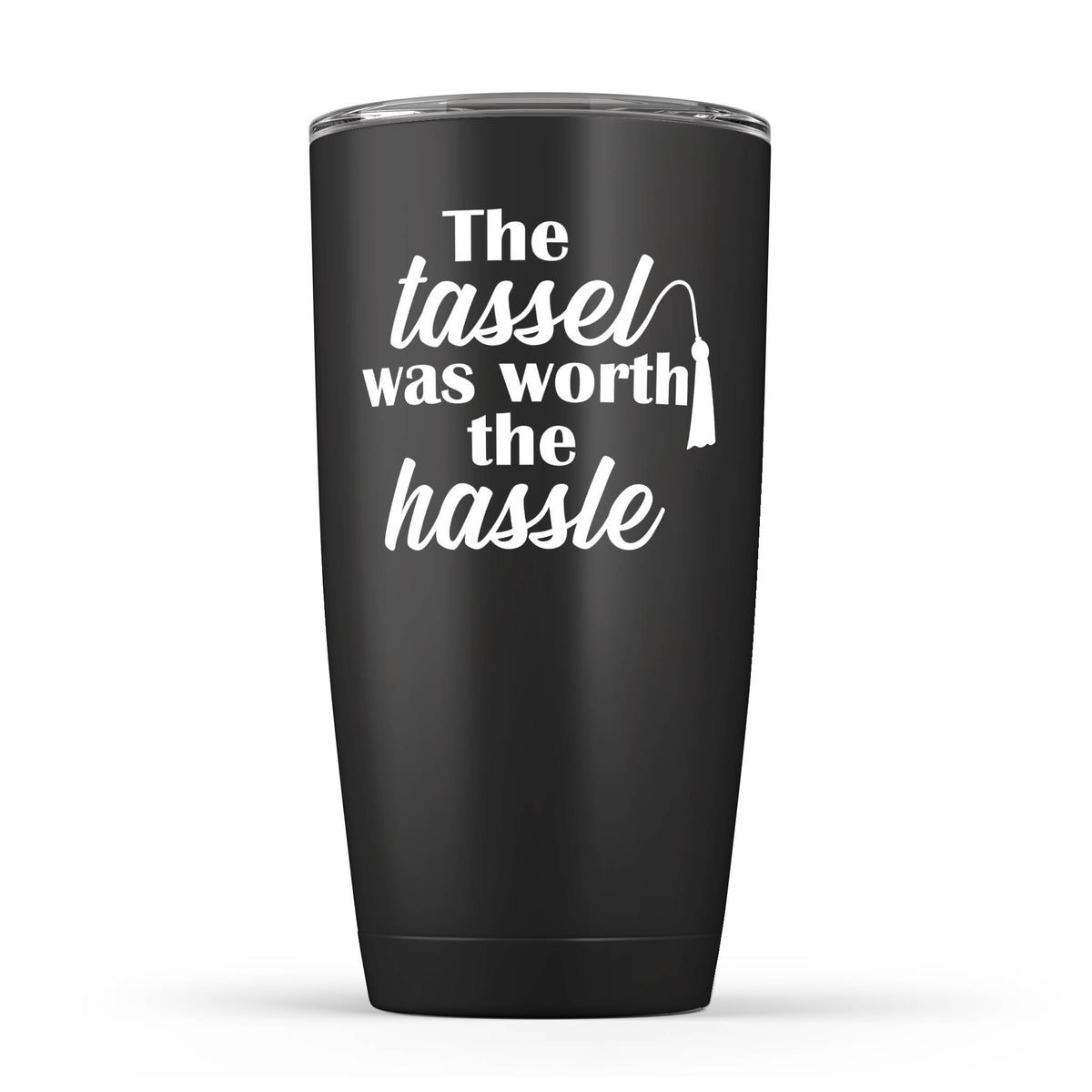 black graduation tumbler with tassel was worth the hassle design