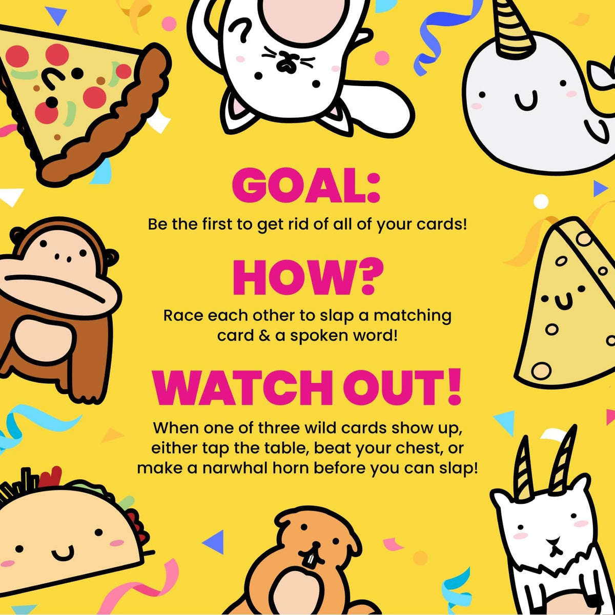 Taco Cat Goat Cheese Pizza Card Game – Family Fun