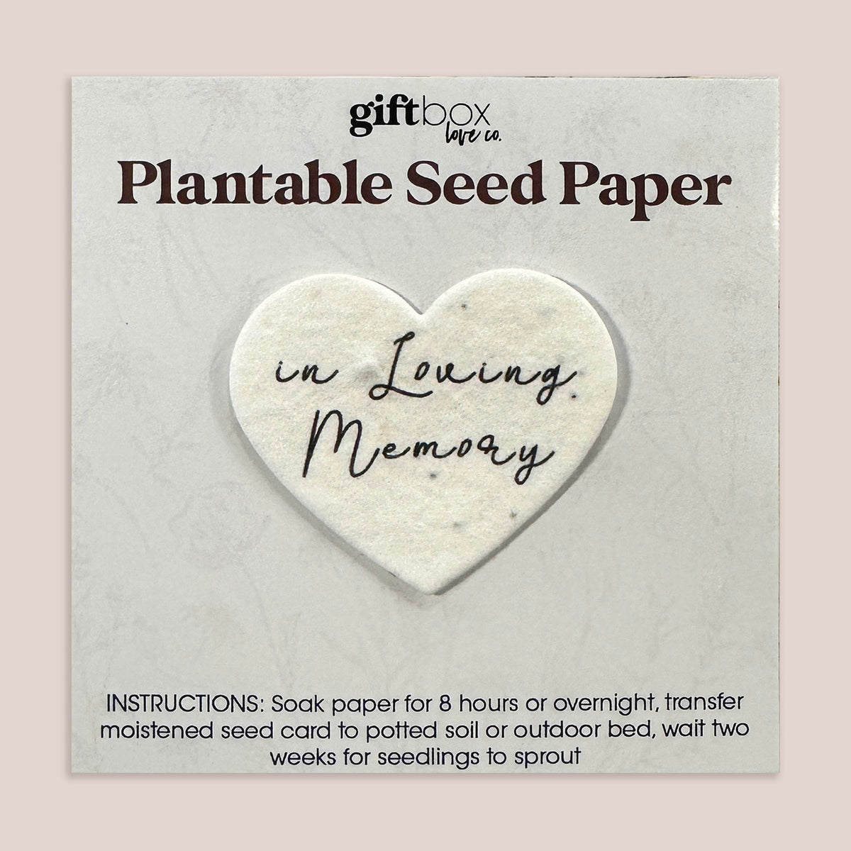 Sympathy Plantable Seed Paper