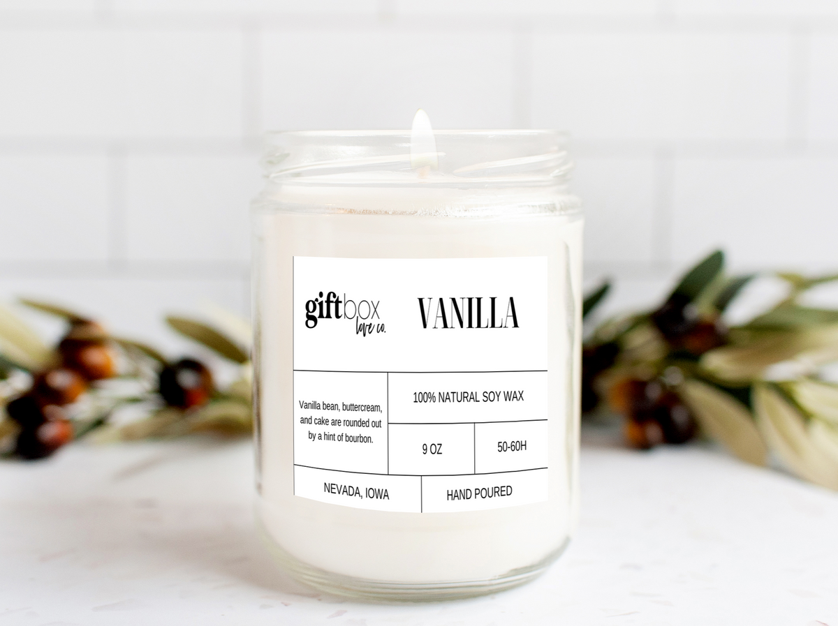 Vanilla Soy Wax Candle - 9 oz