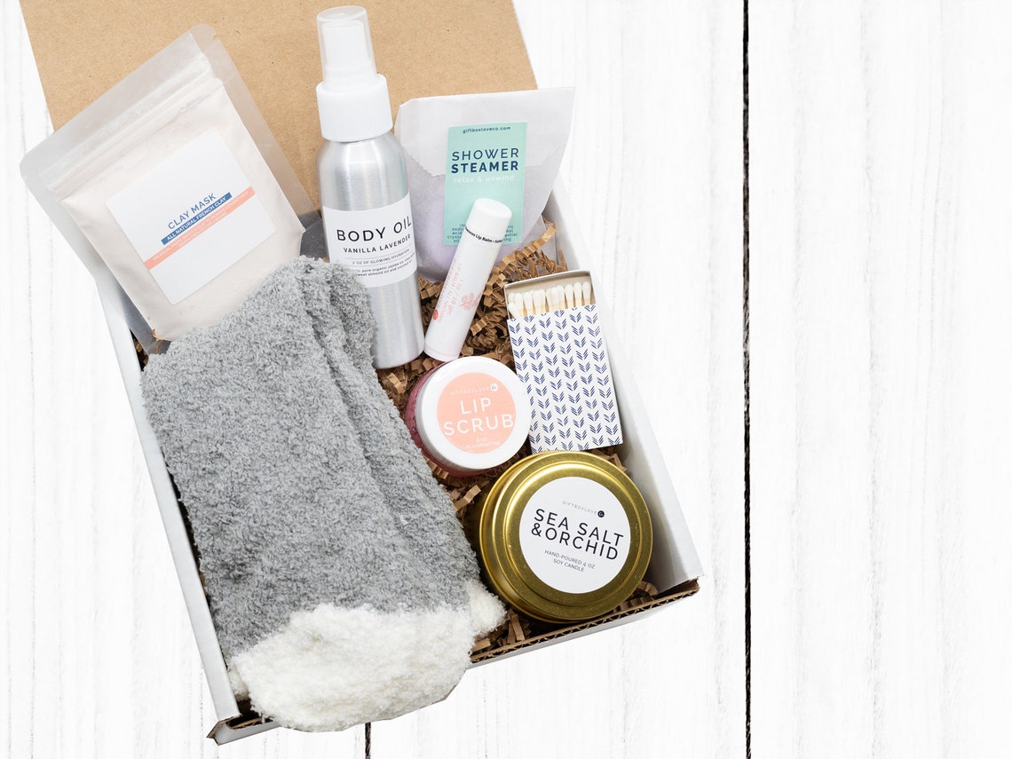 Thank You Cozy Sock Spa Day Gift Box